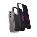 Melancholy Data Poster Phone Case, Glitch Anime Sky Tough Cover