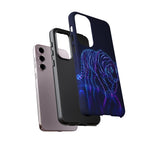 Neon Blue Tiger phone case | tough protective cover