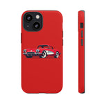 Red Classic Corvette C1 Illustration phone case | Retro Car Tough Case