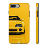 Yellow Supra Phone Case, MK4 90s JDM Legend Tough Protective Cover for Men