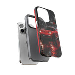 RX7 Phone Case Red, Night Drift JDM Sports Car Tough Cover, Gift