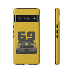 1969 Camaro Z28 Yellow Front View Muscle Car Tough Phone Case