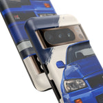 R34 Skyline GT-R Bayside Blue Tough Phone Case for 90s JDM Fans
