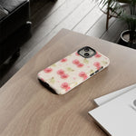Pink Cherry Pattern Phone Case | Cute Retro Fruit Design