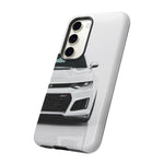 White Camaro Phone Case, ZL1 American Muscle Car Tough Cover for Men