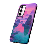 Japanese Landscape Rocks Water Vaporwave Phone Case – Nature Aesthetic