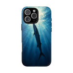 Barracuda Silhouette Phone Case, Sunlit Marine Art Tough Cover