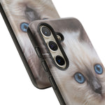 Ragdoll Kitten Phone Case, Blue Eyes Macro Portrait Cover, Gift