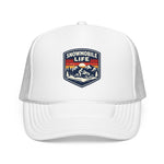Snowmobile Life Foam Trucker Hat Vintage Snowmobiling Winter Sports Snapback Cap Outdoor Rider Hat