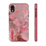 Pink Lip Gloss Heart Mirror Phone Case Girly Tough Case