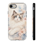 Ragdoll Cat Blue Eyes Soft Watercolor Art Tough Phone Case