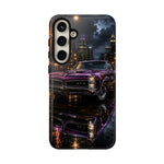 67 GTO Phone Case Purple, Rainy City Night Muscle Car Tough Cover