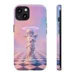 Praying Cherub Statue halo Vaporwave Aesthetic phone case