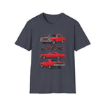 1967 Red GTX Muscle Car T-Shirt | Classic Auto Vintage Trio Tee