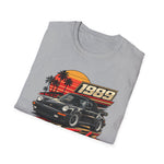 1989 Porsche 911 Turbo Cabriolet Graphic T-Shirt — Retro Racing Car Tee