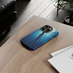 Barracuda Silhouette Phone Case, Sunlit Marine Art Tough Cover