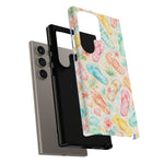 Watercolor Flip Flops pattern Tough Case | Beach Shells Phone Cover