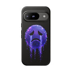 Glitch Sad Face Phone Case, Anime Melt Static Tough Cover