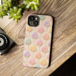 Pastel Swirl Lollipops Tough Case | Candy Pattern Phone Cover