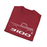 1957 3100 Pickup Outline Silhouette Classic Truck T-Shirt Line Art Emblem Chevy Fan Gift