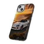 Supra MK4 Super White Targa Coastal Art Tough Phone Case