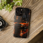 Challenger RT Phone Case, Rainy City Night Muscle Car Tough Cover