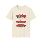 1955 Fairlane Sunliner Classic Car T-Shirt | Vintage Red Convertible