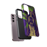 Boxer Halftone Portrait Tough Phone Case - Green and Violet