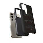 Black GNX Phone Case, Three-View Muscle Car Vector Tough Cover