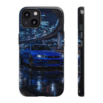 Skyline GT-R R34 Bayside Blue Tokyo Night Art Tough Phone Case