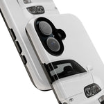 White MK4 Supra Phone Case, Retro 90s JDM Tough Cover for Car Enthusiasts
