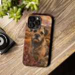 Border Terrier Earthy Watercolor Art Tough Phone Case
