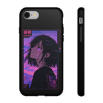 Melancholy Anime Girl Phone Case Vaporwave Tough Case