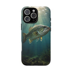 Largemouth Bass Phone Case, Sunlit Underwater Tough Cover, Gift