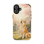 Akita under Cherry Blossoms Dog Breed Phone Case