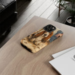 Guilty Basset Hound Phone Case, Muddy Watercolor Art Cover