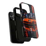 Orange Supra Phone Case, Neon City Night JDM Sports Car Tough Cover