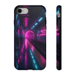 Neon Future Subway Station Tough Phone Case Cover Gift Art