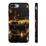 71 Camaro Z28 Phone Case, Rainy City Night Muscle Car Tough Cover