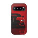 Red Mustang Art Phone Case, GT500 American Muscle Car Tough Cover
