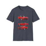 Red 1975 Trans Am Cars T-Shirt | Classic Muscle Car Trio Illustration