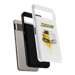 Z06 Corvette Phone Case, Yellow Sketch Reveal Chrome Cover