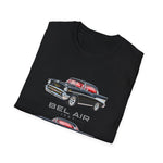 Classic 1957 Chevy Bel Air Hardtop Car Trio Illustration T-Shirt
