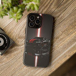 Camaro ZL1 Phone Case, Black Red Racing Stripe Studio Cover, Gift