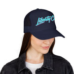 Liberty City Miami Trucker Hat Retro Script Snapback Neon Pastel South Florida Streetwear Cap