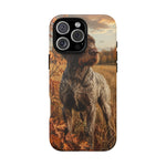 German Wirehaired Pointer Autumn Art Tough Phone Case