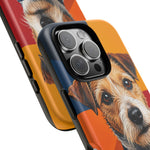 Dapper Terrier Portrait Tough Phone Case - Color Block Art