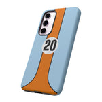 Blue Orange 20 Retro Endurance Racing Stripe Tough Phone Case Cover