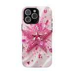 Pink Glitter Star Tough Case | Sparkle Phone Case