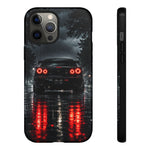 Night Rain R34 Skyline Car phone case | Sports Car Rear Lights, Reflective Road